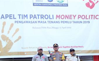 Kapolda, Bawaslu dan KPU Riau Lepas Tim Patroli Money Politic