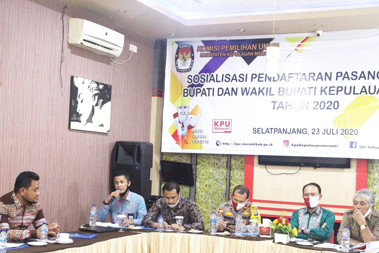 Sosialisasi Pendaftaran Paslon Pilkada Meranti,  Romi Jelaskan Pasal-Pasal Pidana Dalam Tahapan Pencalonan