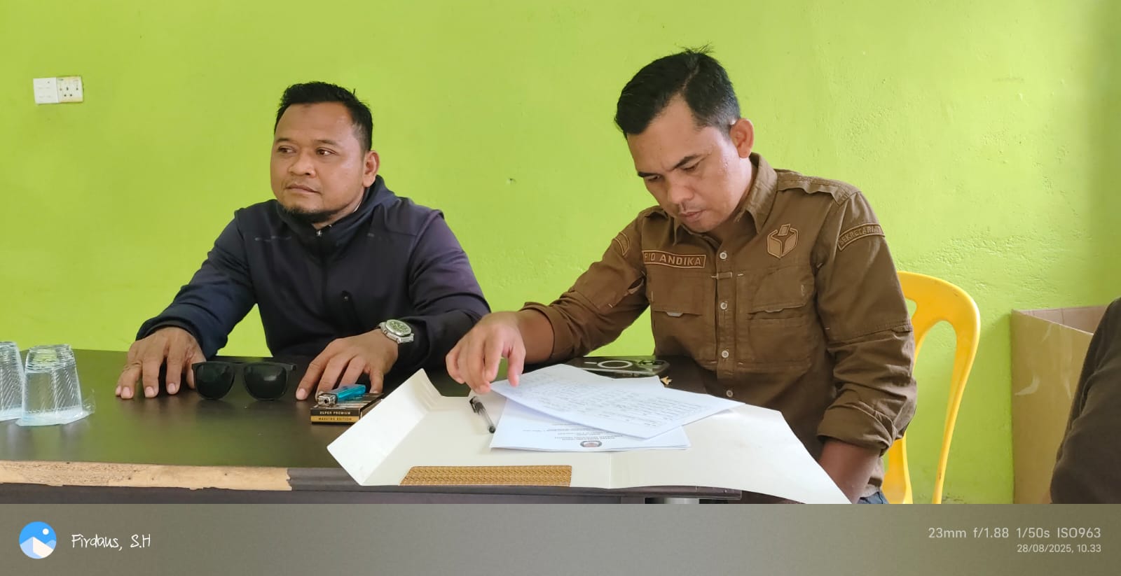 Rio Andika, M.Pd, Kordiv Hukum, Pencegahan, Parmas dan Humas Bawaslu Kepulauan Meranti saat melaksanakan uji petik.