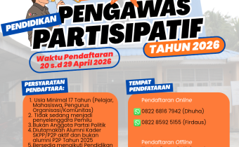 Flyer Pendaftaran Pendidikan Pengawas Partisipatif Tahun 2026