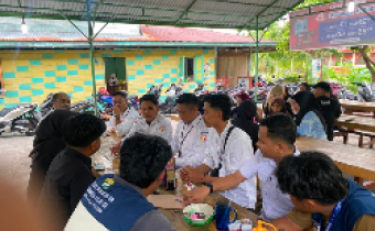 Bawaslu Kepulauan Meranti Berkoordinasi dengan Korcam KKN Mahasiswa UNRI