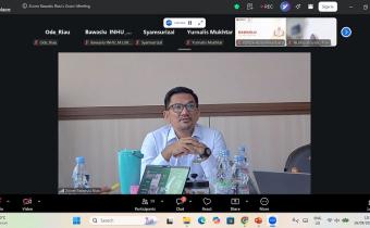 Zoom Sosialisasi Pendampingan Hukum Dugaan Tindak Pidana Korupsi Bawaslu Provinsi Riau